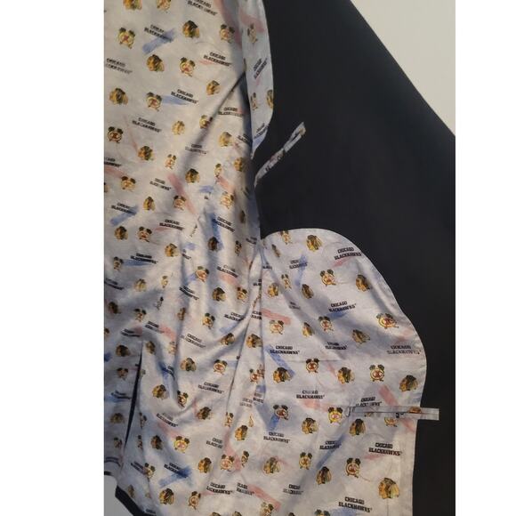 Joseph Abboud Chicago Blackhawks Men's 100% Wool Blazer 46R/42R - Picture 4 of 9